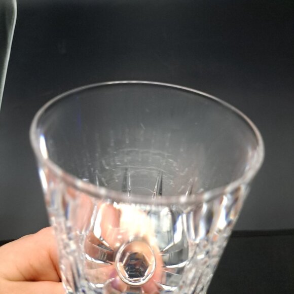 Vintage Crystal Wine Goblet Elegant Cut Glass Stemware - Picture 11 of 13